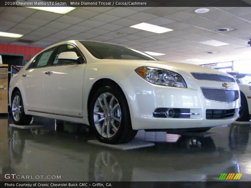 White Diamond Tricoat / Cocoa/Cashmere 2010 Chevrolet Malibu LTZ Sedan