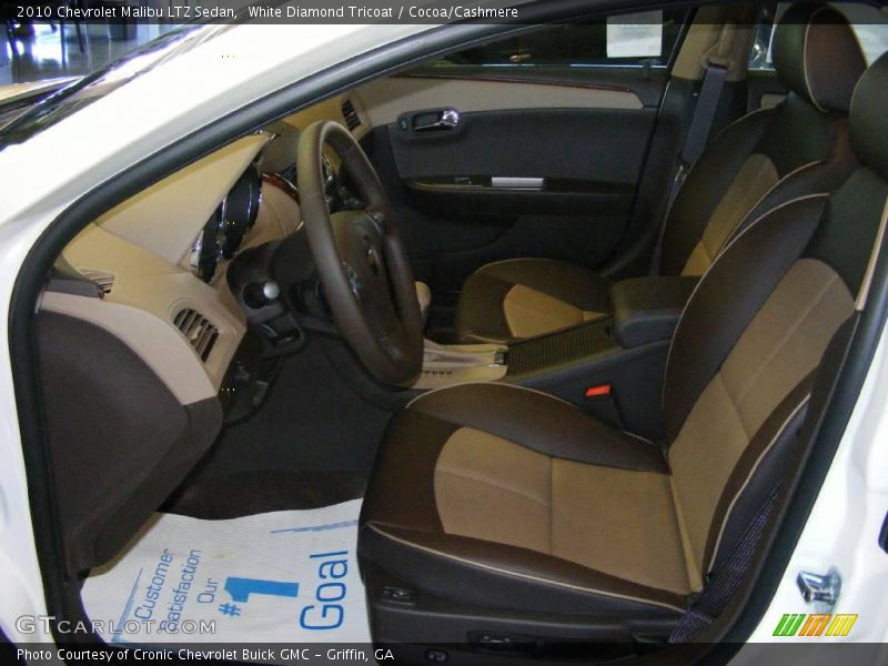 White Diamond Tricoat / Cocoa/Cashmere 2010 Chevrolet Malibu LTZ Sedan