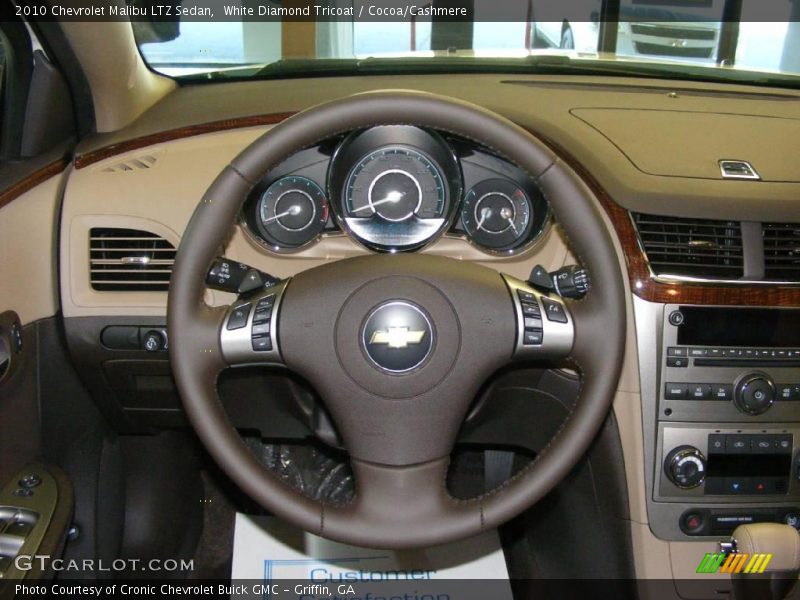 White Diamond Tricoat / Cocoa/Cashmere 2010 Chevrolet Malibu LTZ Sedan