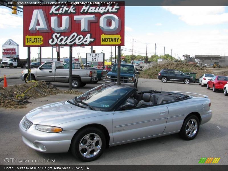 Bright Silver Metallic / Agate 2000 Chrysler Sebring JXi Convertible