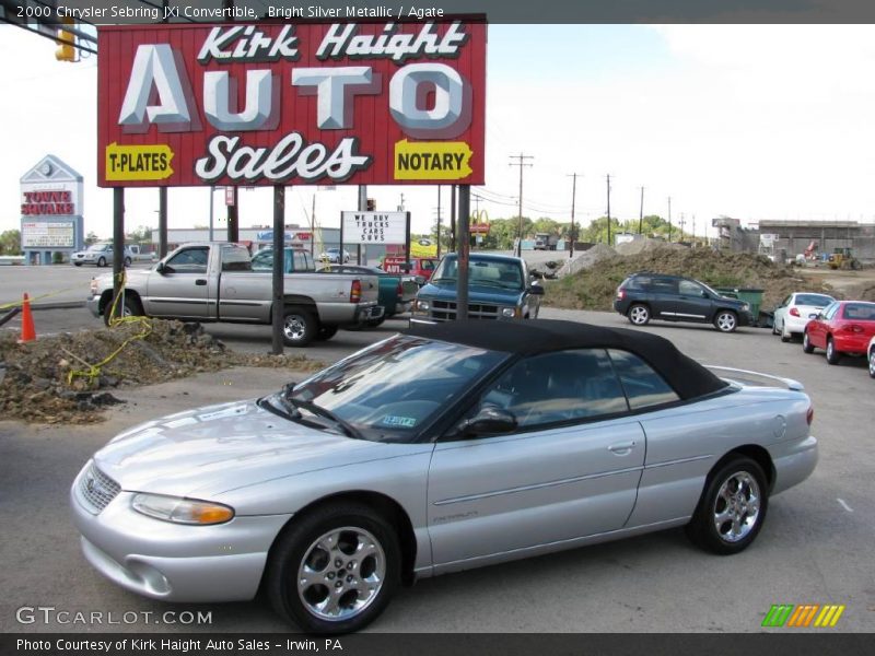 Bright Silver Metallic / Agate 2000 Chrysler Sebring JXi Convertible