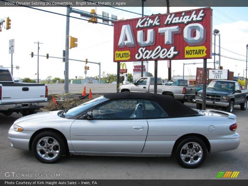 Bright Silver Metallic / Agate 2000 Chrysler Sebring JXi Convertible