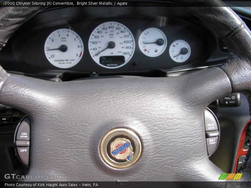 Bright Silver Metallic / Agate 2000 Chrysler Sebring JXi Convertible