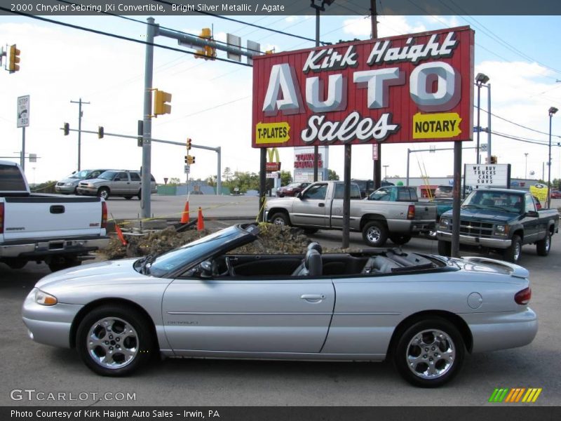 Bright Silver Metallic / Agate 2000 Chrysler Sebring JXi Convertible