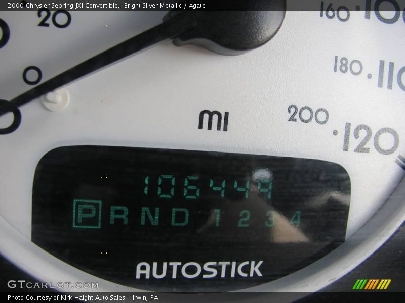 Bright Silver Metallic / Agate 2000 Chrysler Sebring JXi Convertible