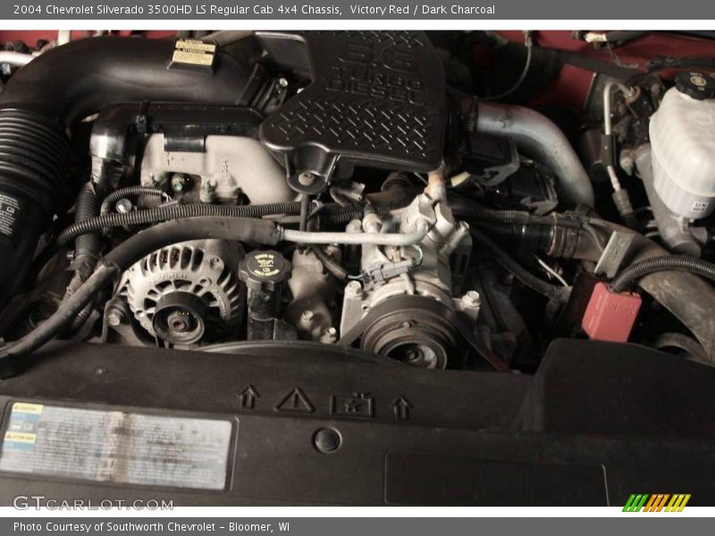 Victory Red / Dark Charcoal 2004 Chevrolet Silverado 3500HD LS Regular Cab 4x4 Chassis