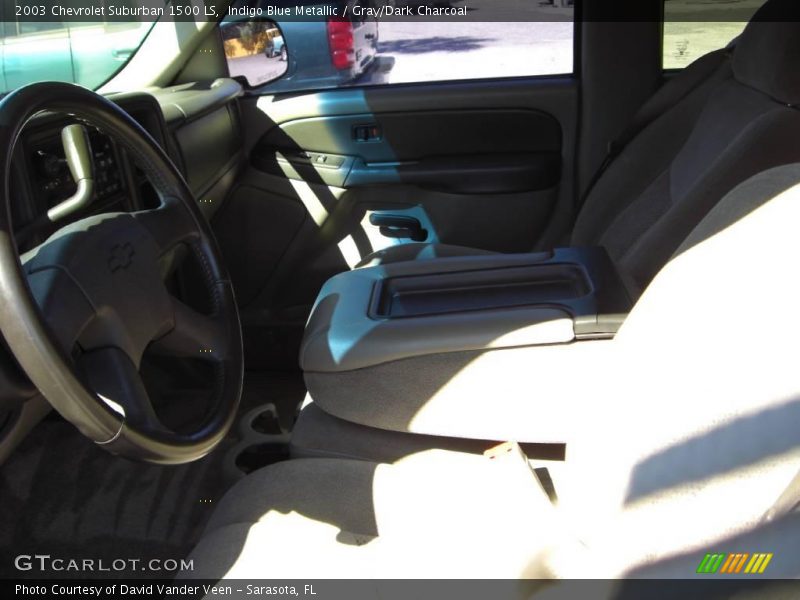 Indigo Blue Metallic / Gray/Dark Charcoal 2003 Chevrolet Suburban 1500 LS