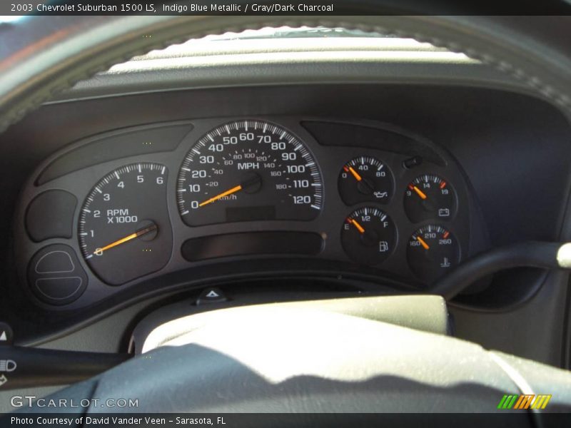 Indigo Blue Metallic / Gray/Dark Charcoal 2003 Chevrolet Suburban 1500 LS