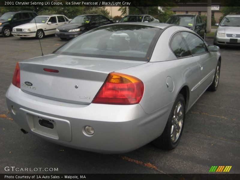 Ice Silver Pearlcoat / Black/Light Gray 2001 Chrysler Sebring LXi Coupe