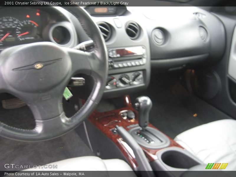 Ice Silver Pearlcoat / Black/Light Gray 2001 Chrysler Sebring LXi Coupe