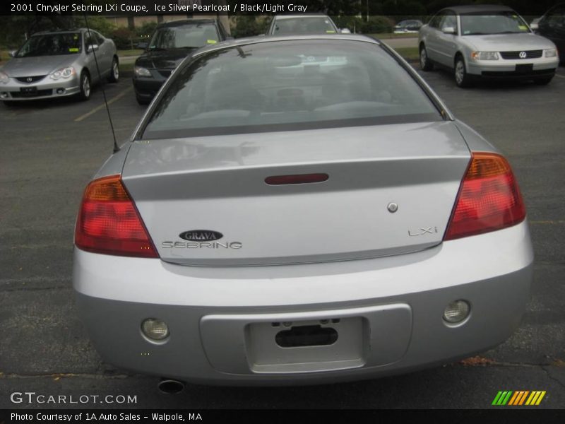 Ice Silver Pearlcoat / Black/Light Gray 2001 Chrysler Sebring LXi Coupe