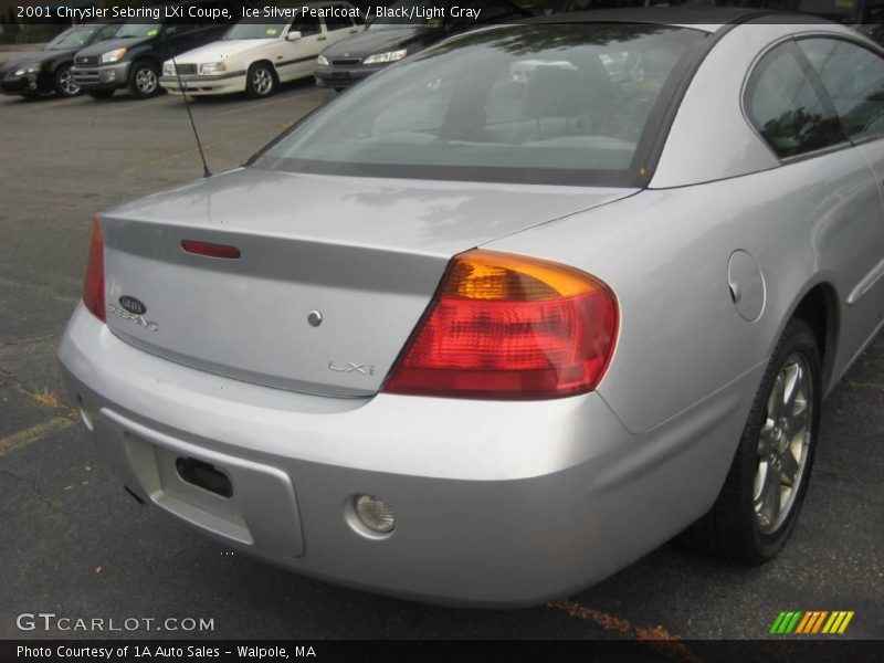 Ice Silver Pearlcoat / Black/Light Gray 2001 Chrysler Sebring LXi Coupe