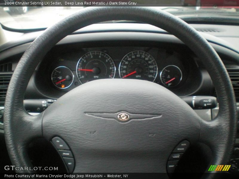 Deep Lava Red Metallic / Dark Slate Gray 2004 Chrysler Sebring LXi Sedan