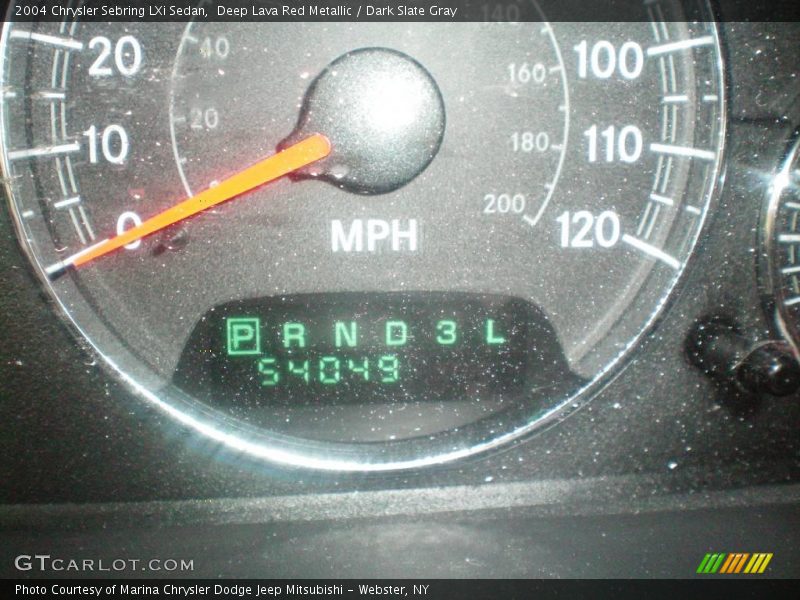 Deep Lava Red Metallic / Dark Slate Gray 2004 Chrysler Sebring LXi Sedan