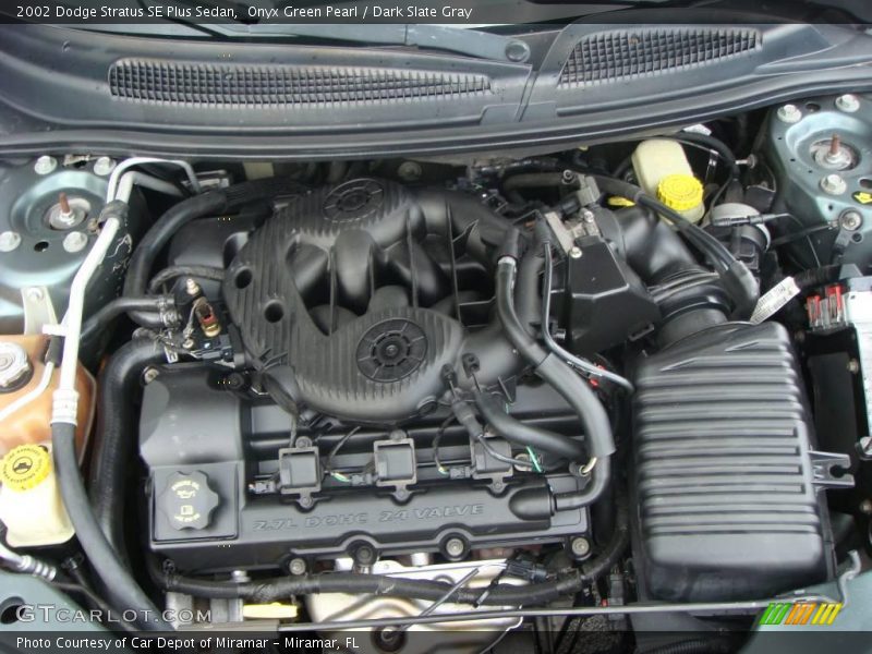 Onyx Green Pearl / Dark Slate Gray 2002 Dodge Stratus SE Plus Sedan