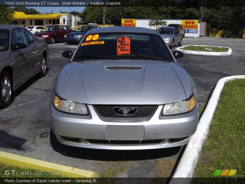 Silver Metallic / Medium Graphite 2000 Ford Mustang GT Coupe