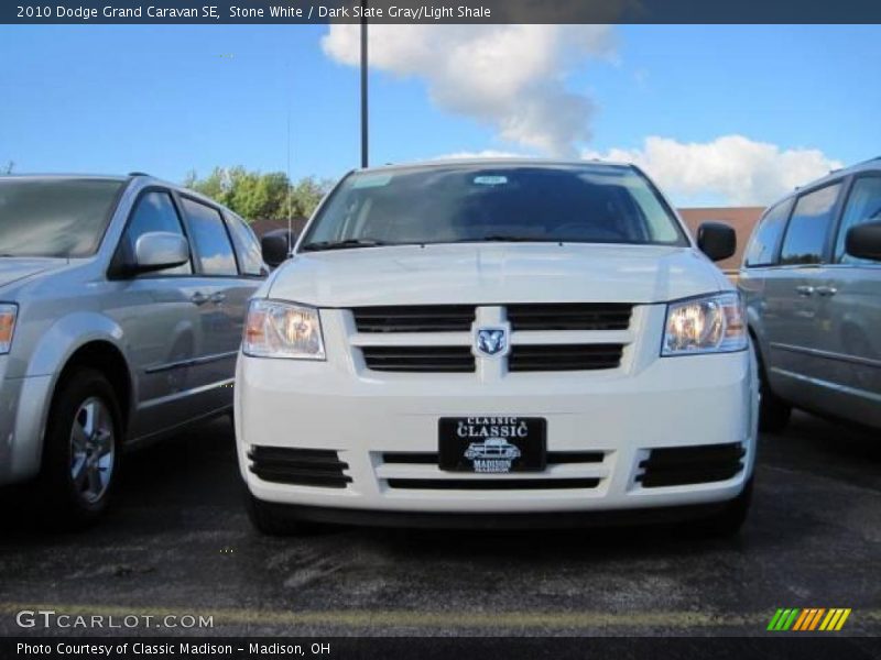 Stone White / Dark Slate Gray/Light Shale 2010 Dodge Grand Caravan SE