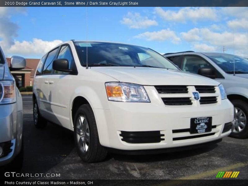 Stone White / Dark Slate Gray/Light Shale 2010 Dodge Grand Caravan SE