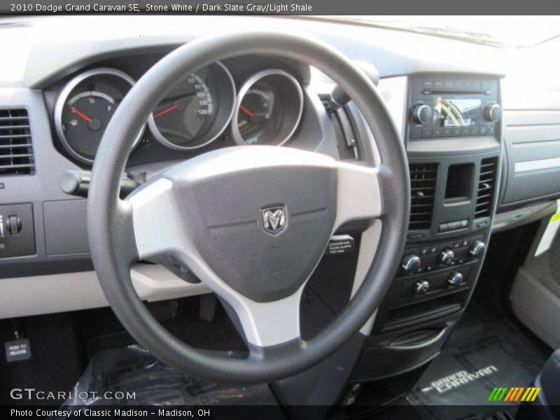 Stone White / Dark Slate Gray/Light Shale 2010 Dodge Grand Caravan SE