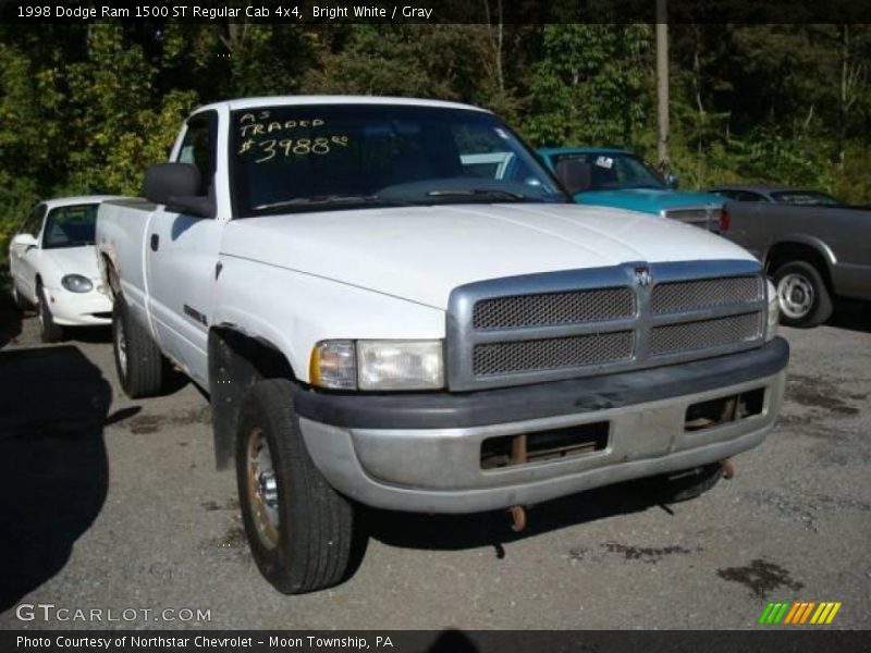 Bright White / Gray 1998 Dodge Ram 1500 ST Regular Cab 4x4