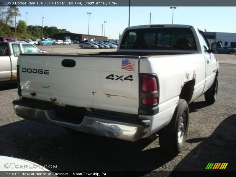 Bright White / Gray 1998 Dodge Ram 1500 ST Regular Cab 4x4