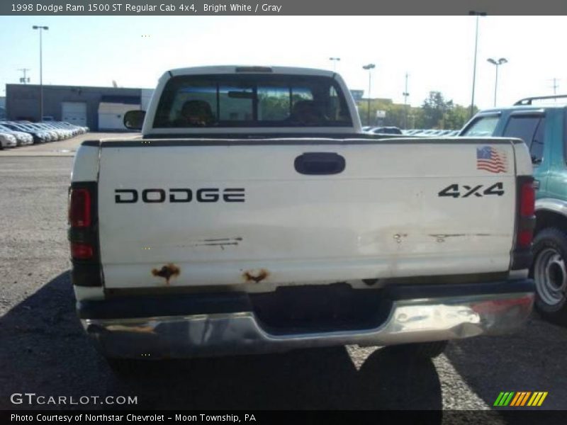 Bright White / Gray 1998 Dodge Ram 1500 ST Regular Cab 4x4