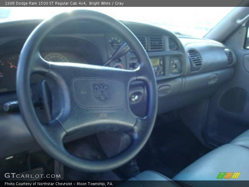 Bright White / Gray 1998 Dodge Ram 1500 ST Regular Cab 4x4