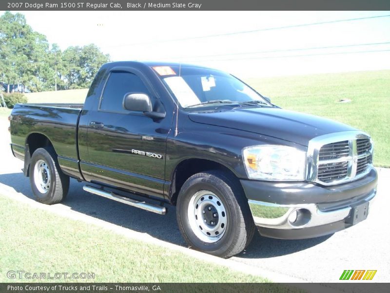 Black / Medium Slate Gray 2007 Dodge Ram 1500 ST Regular Cab
