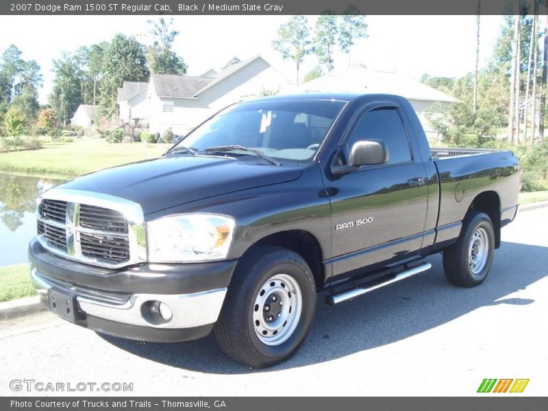 Black / Medium Slate Gray 2007 Dodge Ram 1500 ST Regular Cab