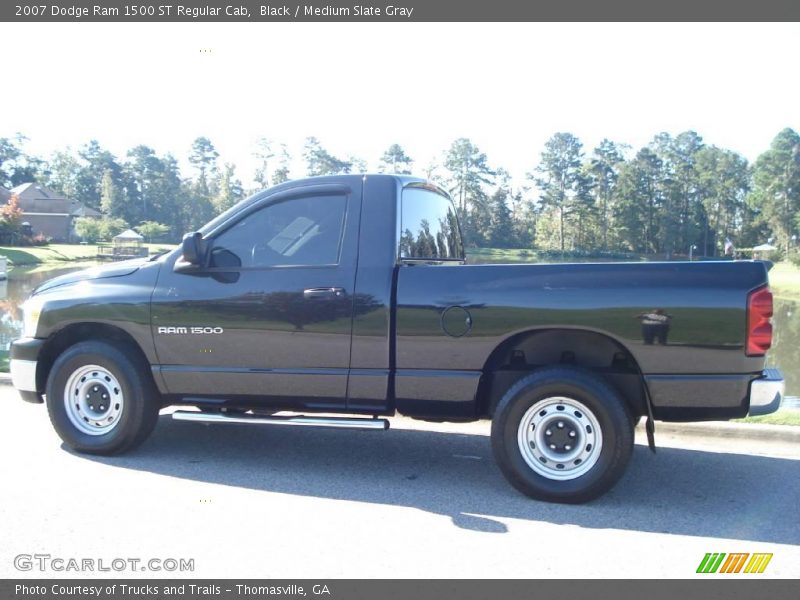 Black / Medium Slate Gray 2007 Dodge Ram 1500 ST Regular Cab