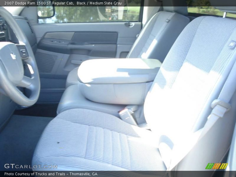 Black / Medium Slate Gray 2007 Dodge Ram 1500 ST Regular Cab