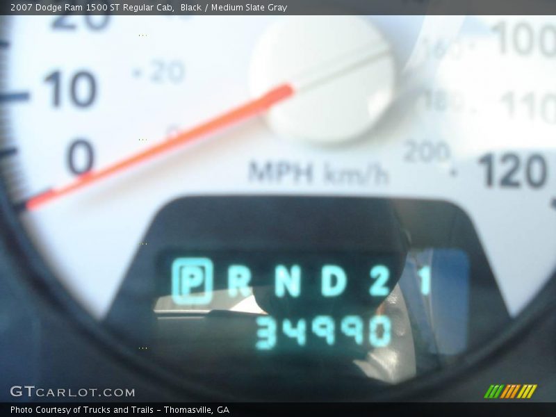 Black / Medium Slate Gray 2007 Dodge Ram 1500 ST Regular Cab