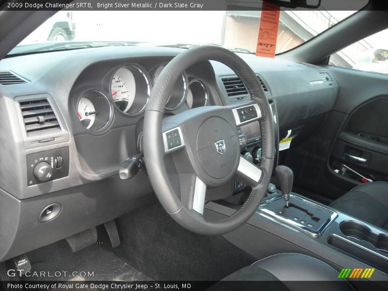 Bright Silver Metallic / Dark Slate Gray 2009 Dodge Challenger SRT8
