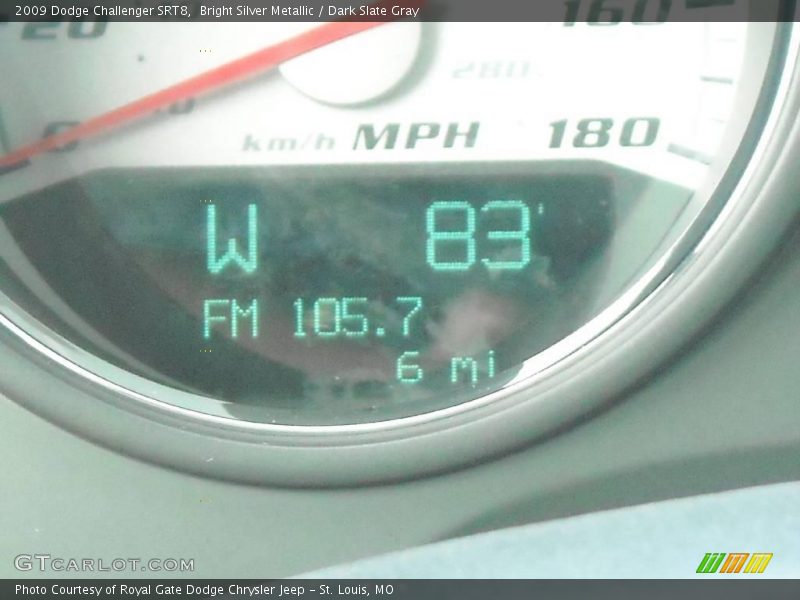 Bright Silver Metallic / Dark Slate Gray 2009 Dodge Challenger SRT8