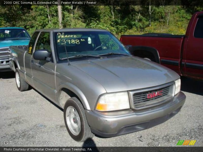 Pewter Metallic / Pewter 2000 GMC Sonoma SL Extended Cab