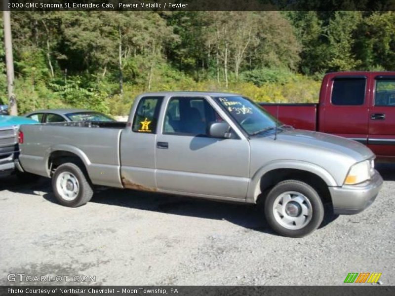 Pewter Metallic / Pewter 2000 GMC Sonoma SL Extended Cab