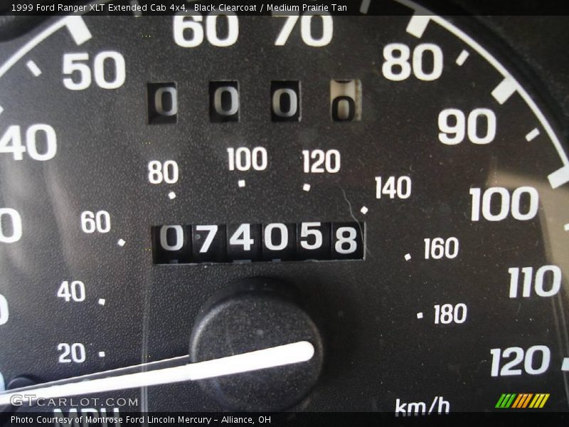 Black Clearcoat / Medium Prairie Tan 1999 Ford Ranger XLT Extended Cab 4x4