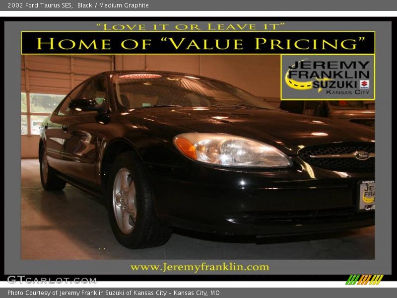 Black / Medium Graphite 2002 Ford Taurus SES