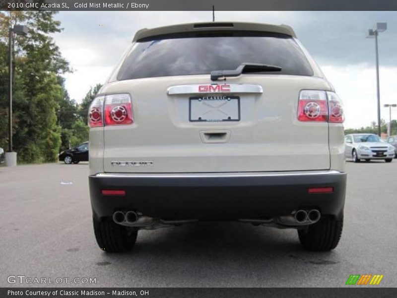 Gold Mist Metallic / Ebony 2010 GMC Acadia SL