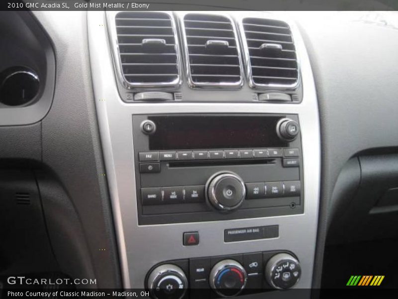 Gold Mist Metallic / Ebony 2010 GMC Acadia SL