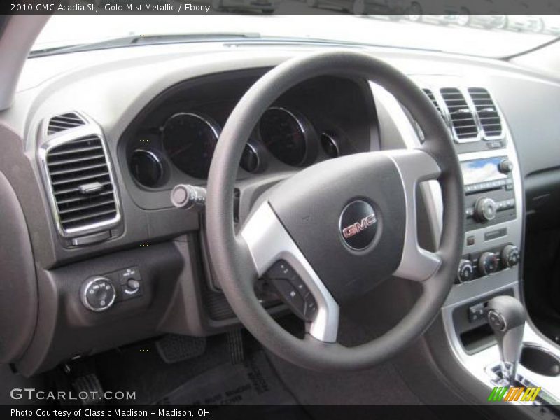 Gold Mist Metallic / Ebony 2010 GMC Acadia SL