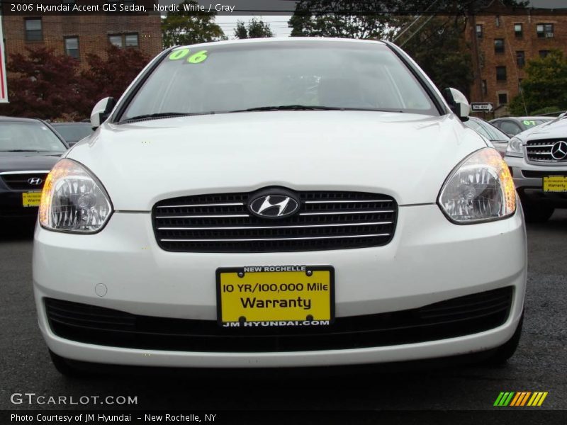 Nordic White / Gray 2006 Hyundai Accent GLS Sedan