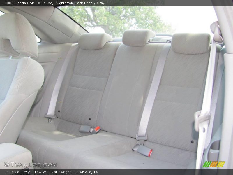 Nighthawk Black Pearl / Gray 2008 Honda Civic EX Coupe