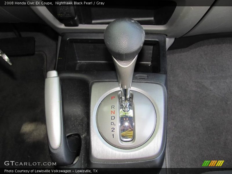 Nighthawk Black Pearl / Gray 2008 Honda Civic EX Coupe
