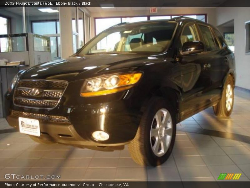 Ebony Black / Black 2009 Hyundai Santa Fe SE