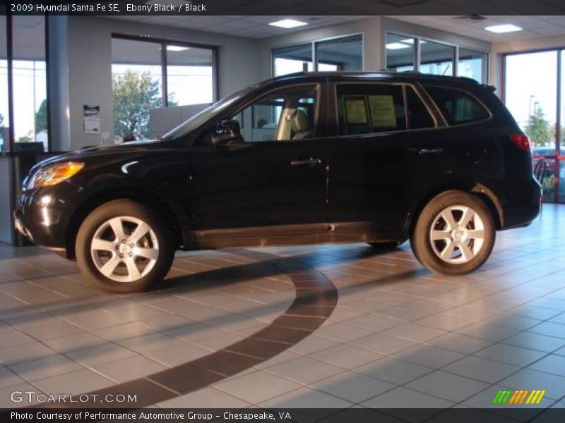 Ebony Black / Black 2009 Hyundai Santa Fe SE