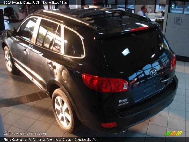 Ebony Black / Black 2009 Hyundai Santa Fe SE
