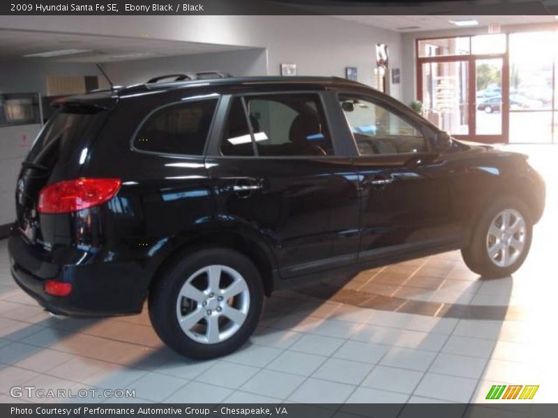 Ebony Black / Black 2009 Hyundai Santa Fe SE