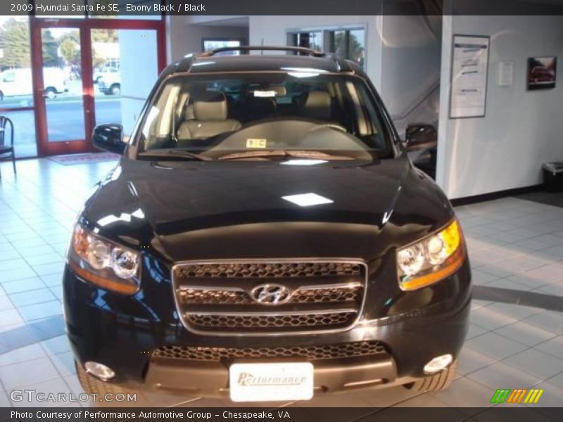 Ebony Black / Black 2009 Hyundai Santa Fe SE