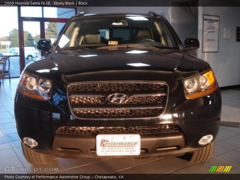 Ebony Black / Black 2009 Hyundai Santa Fe SE